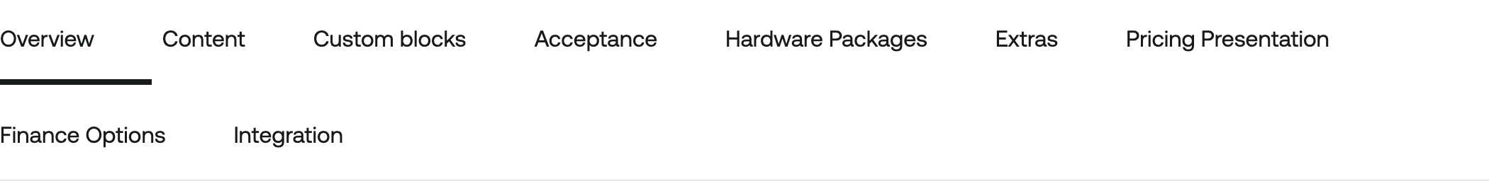 The Battery Quote Tool configuration tabs, photographed before Defaults was added